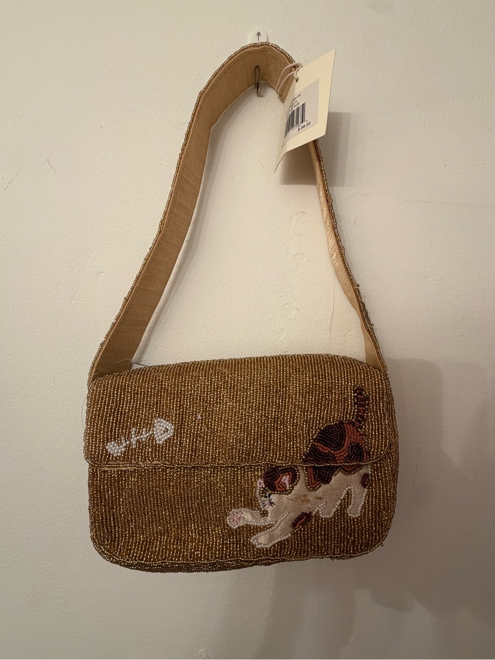 New Fall Release Cat Beaded Shoulder Bag